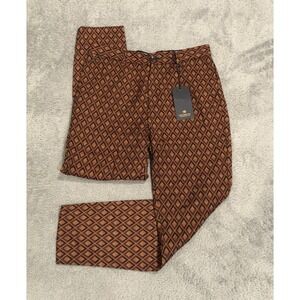 $195 Scotch & Soda Men's 30x28 Stretch‎ Twill Diamond Geometric Trouser Pants